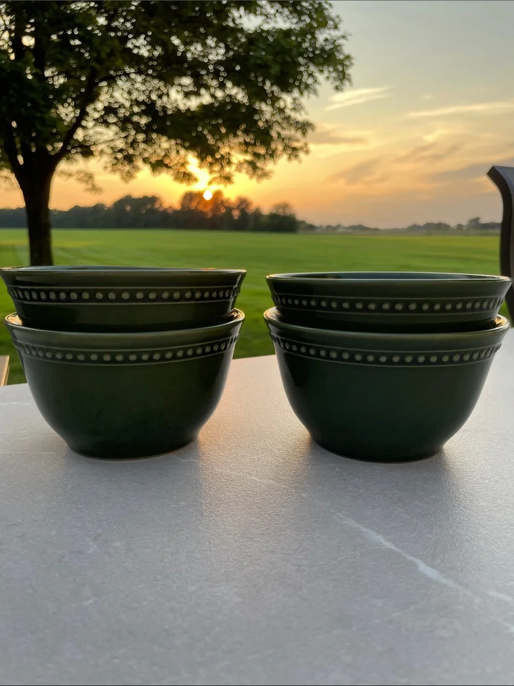 Pier 1 Imports ‘Spice Route Clove’ 4 Piece Stoneware Cereal Bowl Set-5” Diameter